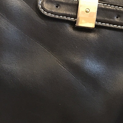 Roberta　騙し絵トートバッグ(革・黒)