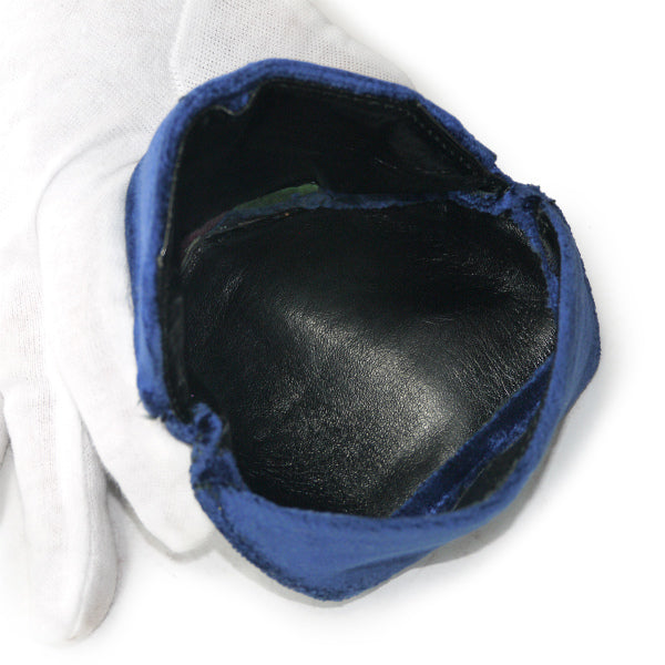 Roberta　モケット２つ折れ財布＆ポーチセット（緑・紺・赤）