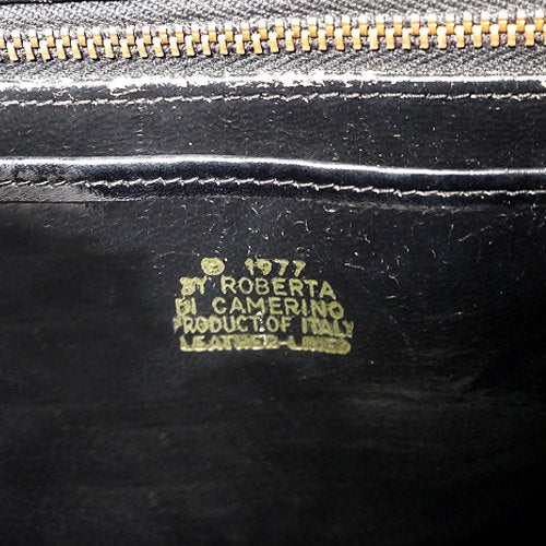 Robelta　騙し絵 黒モケット ヴィンテージバッグ