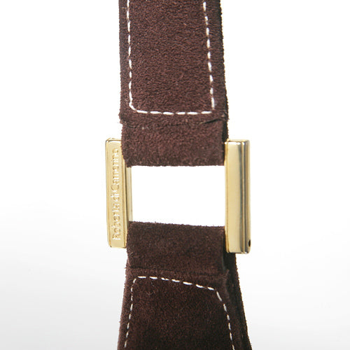 Roberta　騙し絵　スエード　茶ショルダー