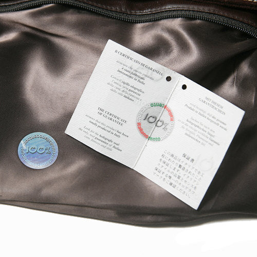 Roberta　騙し絵　スエード　茶ショルダー