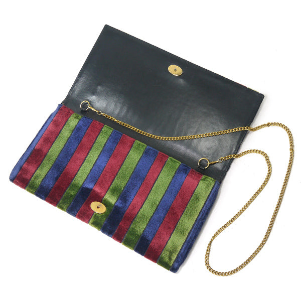 Old Roberta　メリディアーナ モケットバッグ（紺×赤×緑）