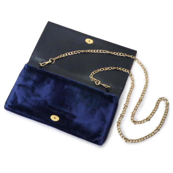 Old Roberta　メリディアーナ モケットバッグ（紺×赤×緑）