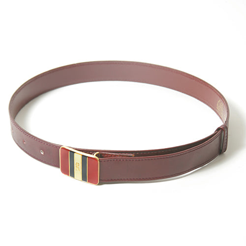 Roberta　ワインレッド皮ベルト