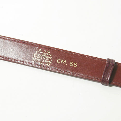 Roberta　ワインレッド皮ベルト