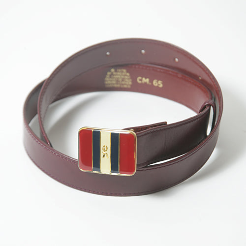 Roberta　ワインレッド皮ベルト