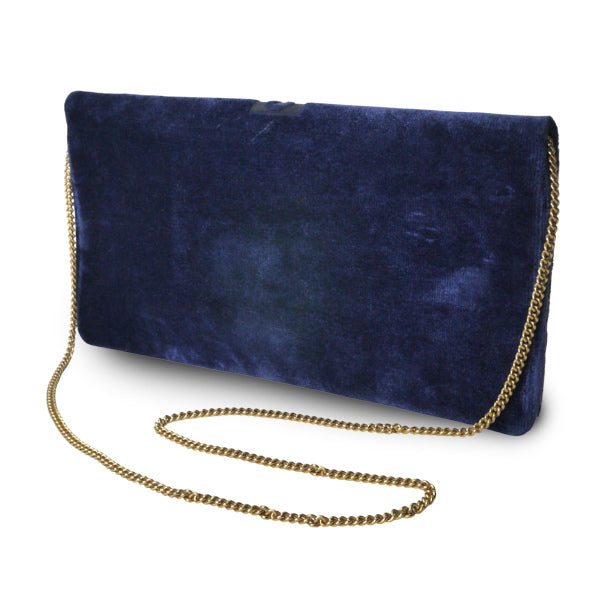 Roberta　メリディアーナ ベルト柄モケットバッグ（紺×赤×緑）