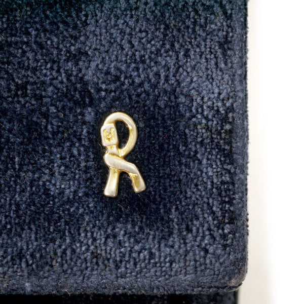 Roberta ベルト柄モケット長財布（赤/紺/緑）