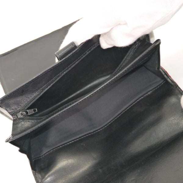 Roberta ベルト柄モケット長財布（赤/紺/緑）