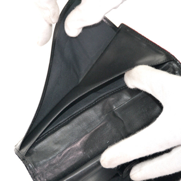 Roberta ベルト柄モケット長財布（赤/紺/緑）