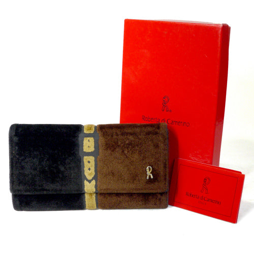 Roberta　ヴィンテージ　だまし絵モケット財布（茶）