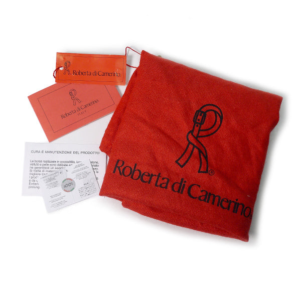 Roberta　だまし絵カラベラ ハンドバッグ(モケット/明茶 )