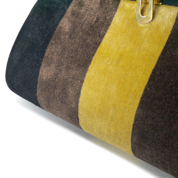 ロベルタ　カラベラ ハンドバッグ(モケット/マスタード茶 )