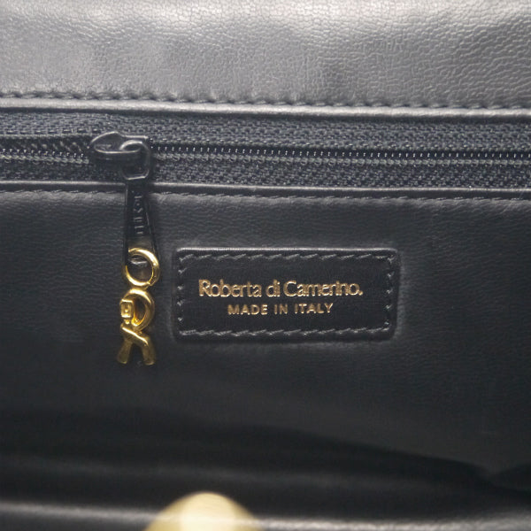 ロベルタ　カラベラ ハンドバッグ(モケット/マスタード茶 )