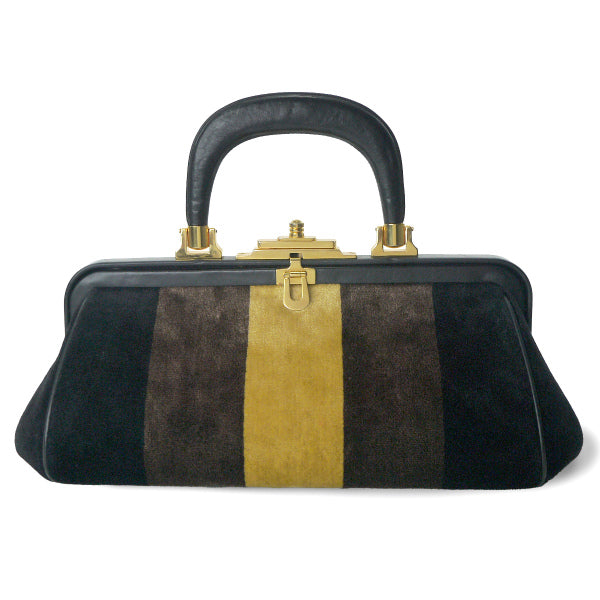 ロベルタ　カラベラ ハンドバッグ(モケット/マスタード茶 )