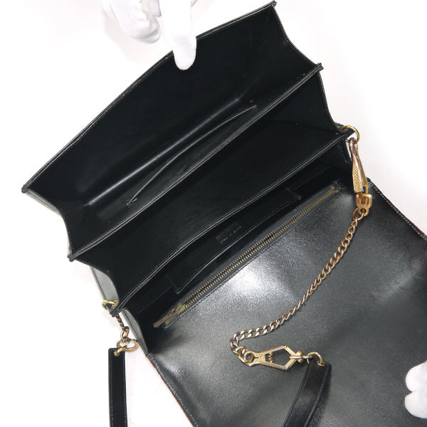 Roberta　モケット素材2WAYチェーンショルダー（赤系）