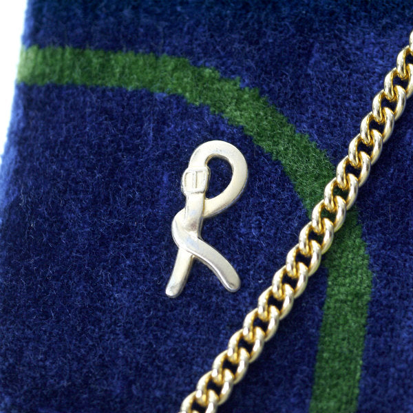 Roberta　モケット素材だまし絵2WAYチェーンバッグ（青系）