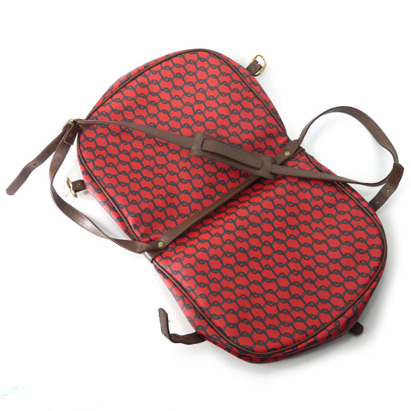 Roberta　ベルト鎖柄Wバッグ（赤）