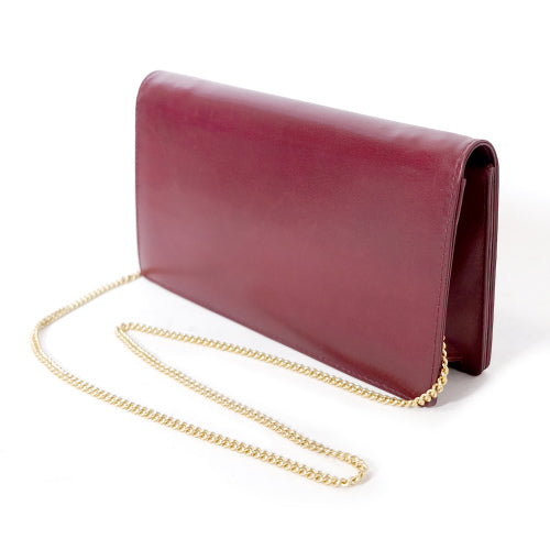 Roberta di Camerino　本革チェーンバッグ（ボルドー）