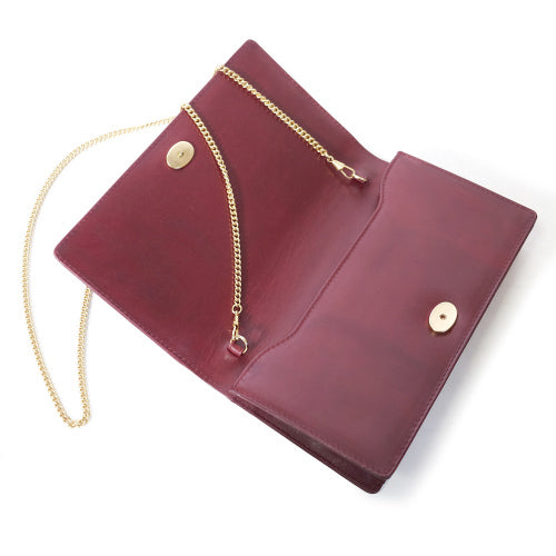 Roberta di Camerino　本革チェーンバッグ（ボルドー）
