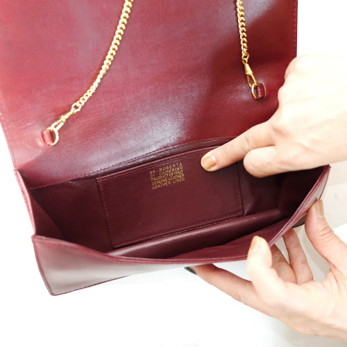 Roberta di Camerino　本革チェーンバッグ（ボルドー）