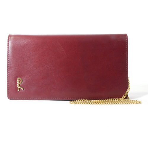 Roberta di Camerino　本革チェーンバッグ（ボルドー）