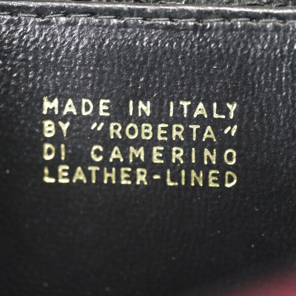 Roberta　南京錠ロックモケット素材2WAYハンドバッグ（赤系）