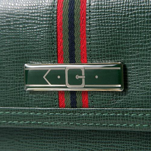 Roberta　総皮がま口財布（緑）