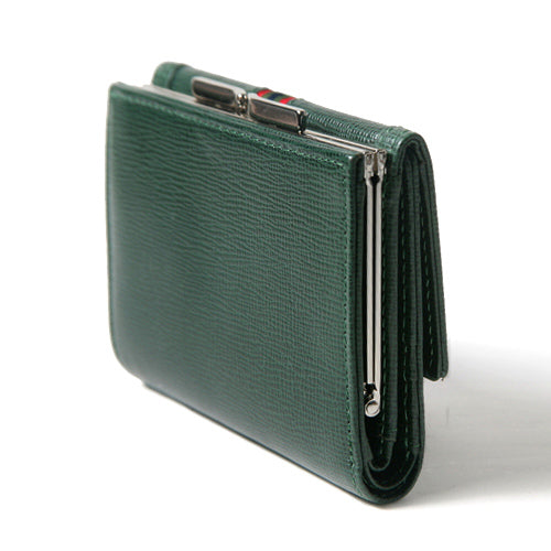 Roberta　総皮がま口財布（緑）