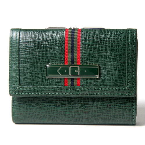 Roberta　総皮がま口財布（緑）