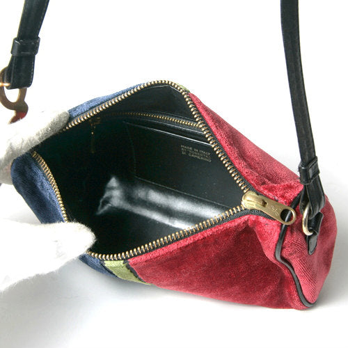 Roberta　ヴィンテージ　モケット斜め掛けポシェット（トリコカラー）