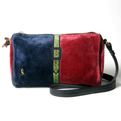 Roberta　ヴィンテージ　モケット斜め掛けポシェット（トリコカラー）