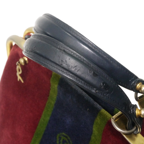 Roberta　Rロゴ カラベラ ハンドバッグ（モケット/トリコロール）