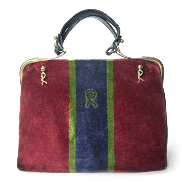 Roberta　Rロゴ カラベラ ハンドバッグ（モケット/トリコロール）