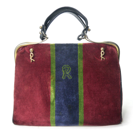 Roberta　Rロゴ カラベラ ハンドバッグ（モケット/トリコロール）