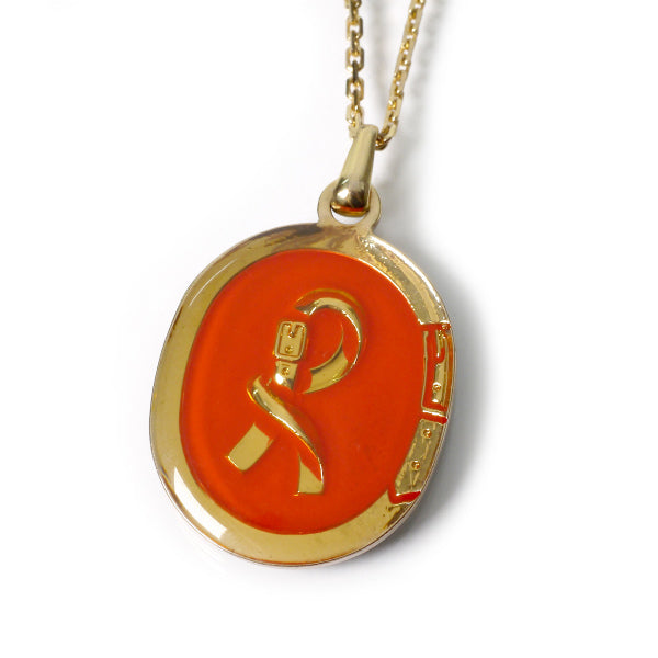 Roberta　リバーシブルRネックレス（赤×黒)