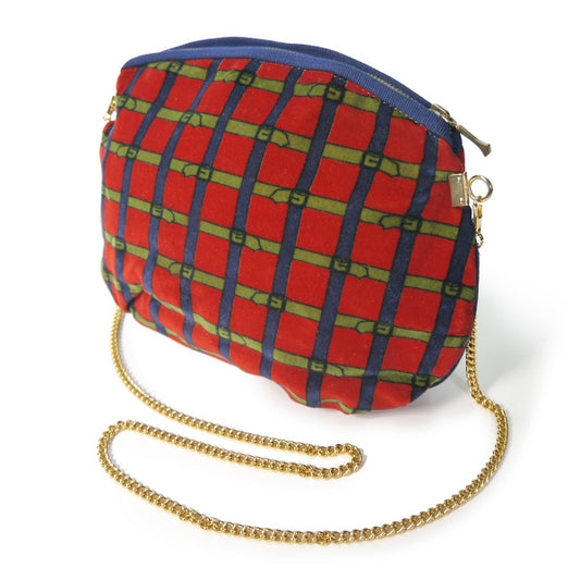 Roberta　ベルトチェック柄チェーンポシェット