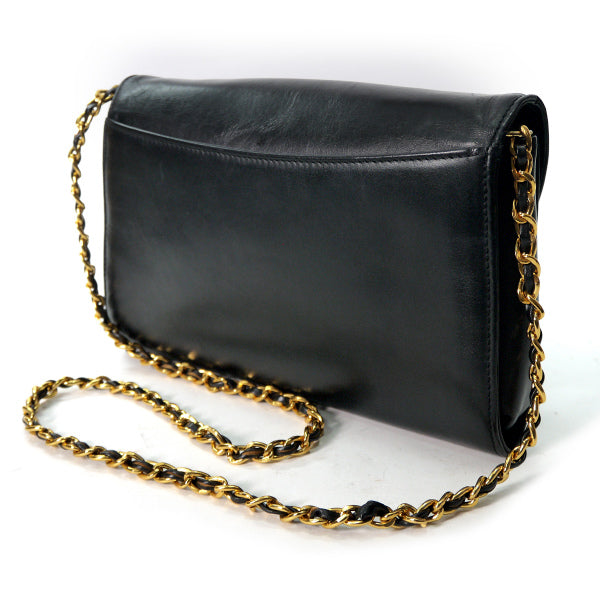 Roberta　3WAY総革チェーンバッグ（黒）