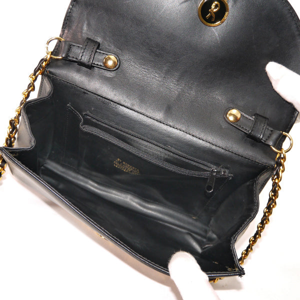 Roberta　3WAY総革チェーンバッグ（黒）