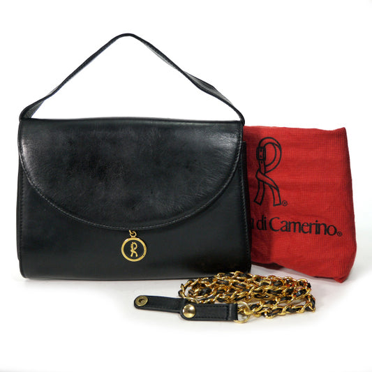 Roberta　3WAY総革チェーンバッグ（黒）