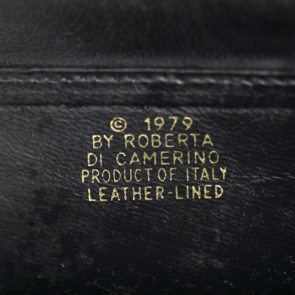 ロベルタ　モケット市松模様がま口ショルダー（赤系）