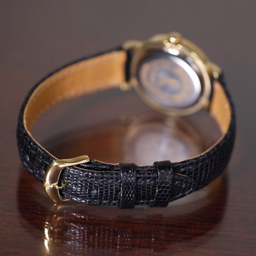 Roberta　ベルト柄腕時計（黒リザードバングル）