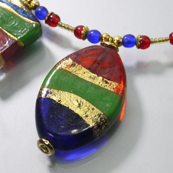 Roberta　ヴェネツィアガラスのトンボ玉ネックレス