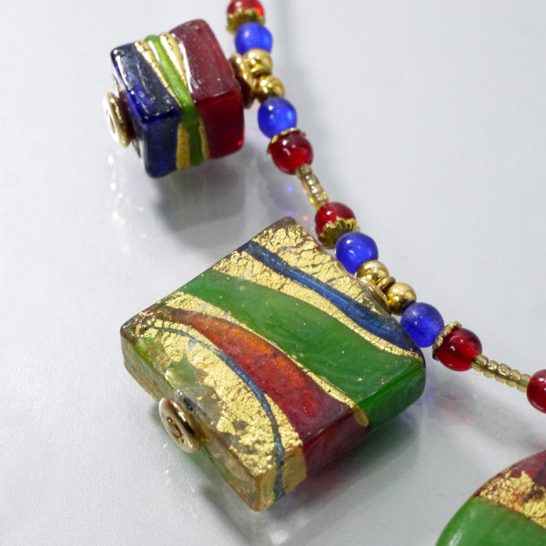 Roberta　ヴェネツィアガラスのトンボ玉ネックレス