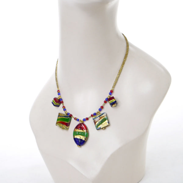 Roberta　ヴェネツィアガラスのトンボ玉ネックレス