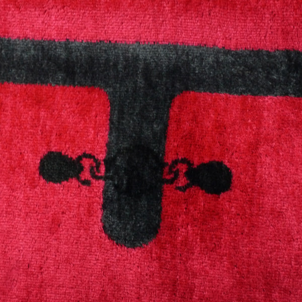 Roberta　だまし絵カラベラ ハンドバッグ（赤系）