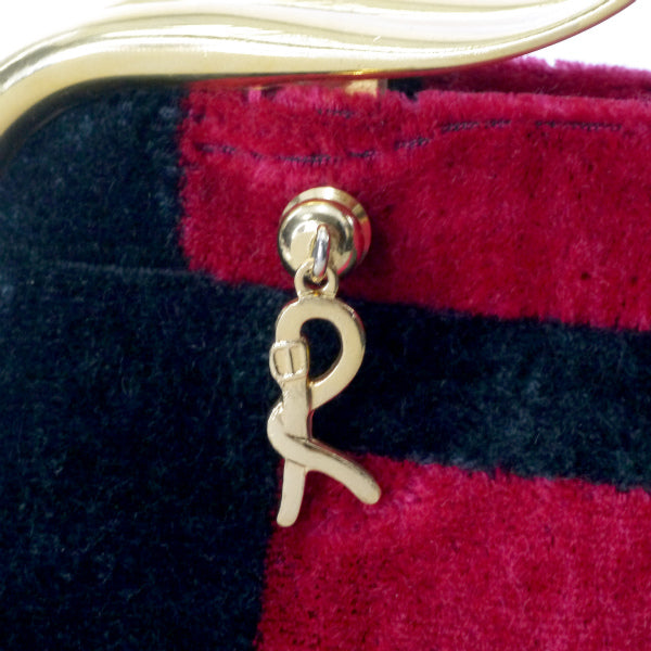 Roberta　だまし絵カラベラ ハンドバッグ（赤系）