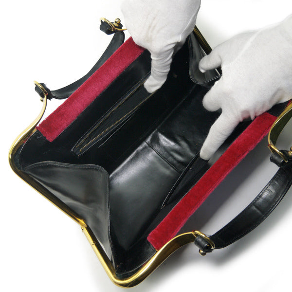 Roberta　だまし絵カラベラ ハンドバッグ（赤系）