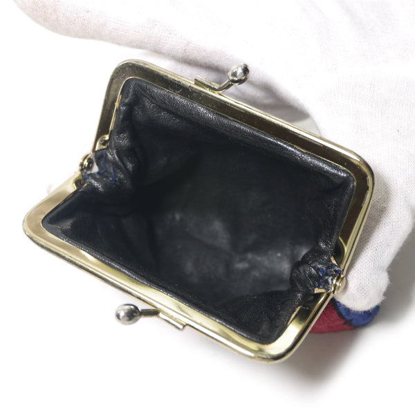 Roberta　ベルト柄がま口コインケース（トリコロール）