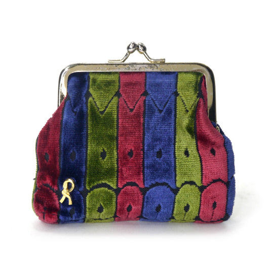 Roberta　ベルト柄がま口コインケース（トリコロール）